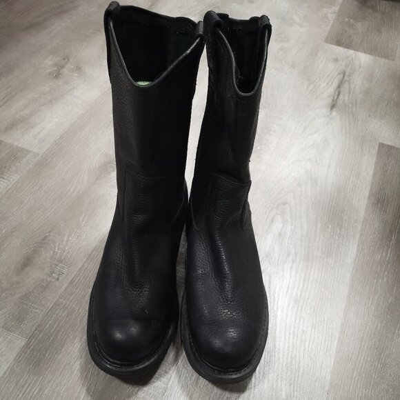 Wolverine Men's Size 10.5M Black Leather Upper Pull On Style Boots - Picture 2 of 6